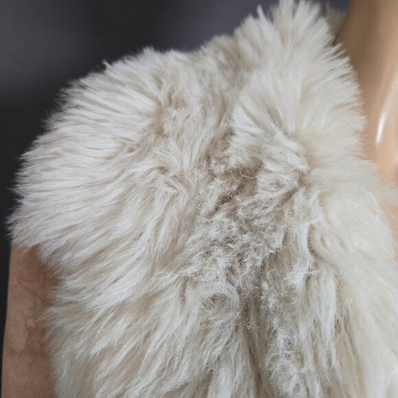 Y2K Penny Lane Faux Suede Faux Fur Boho Coat Jacket Size S Beige - Picture 3 of 15